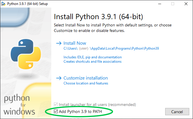 Python Window installer